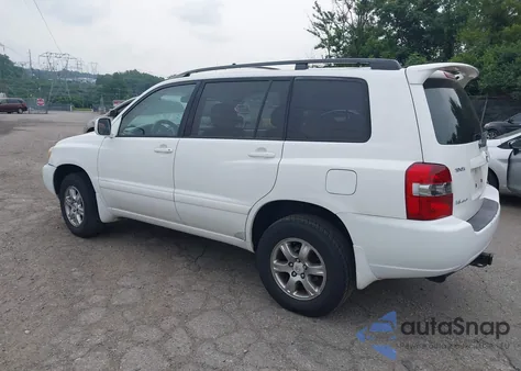 2007 Toyota Highlander V6 z USA, uszkodzony, nr VIN JTEEP21A370205600